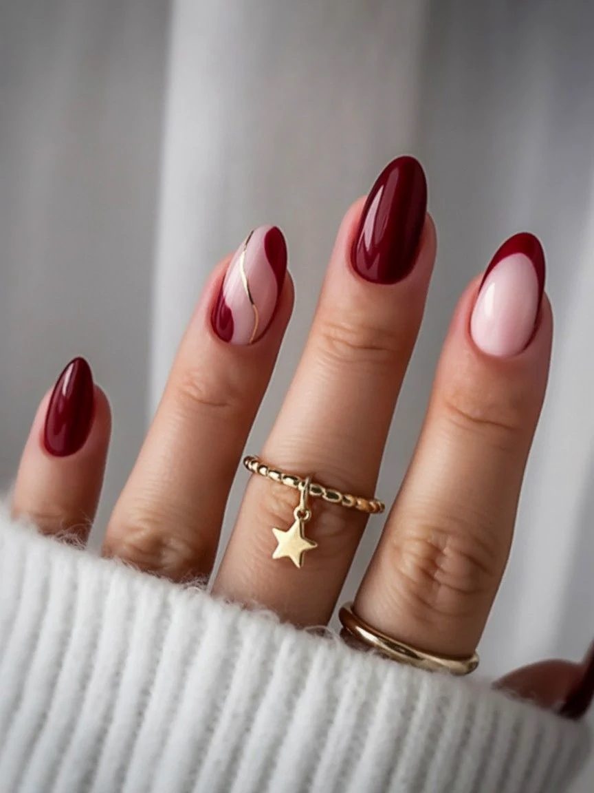 burgundy nail ideas9 Burgundy Nail Ideas
