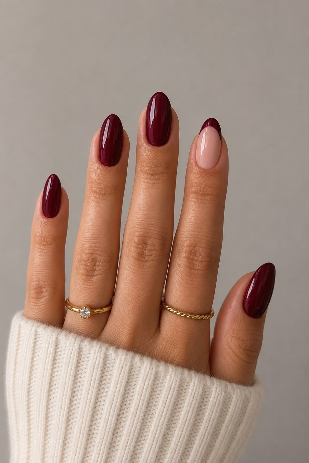 burgundy nails12 Burgundy Nail Ideas