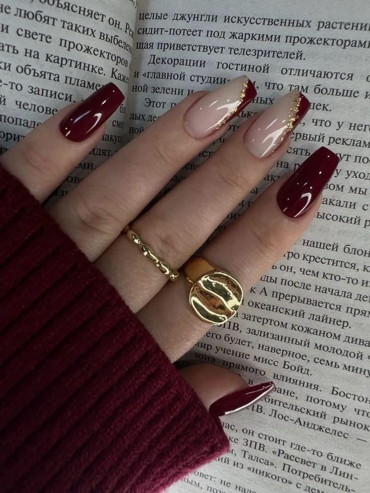 burgundy nails5 Burgundy Nail Ideas