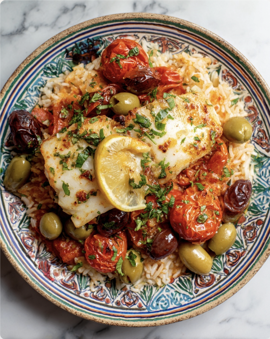 Garlic Butter Cod with Tomato Olive Rice 6 Garlic Butter Cod with Tomato Olive Rice garlic butter cod rice3 Garlic Butter Cod with Tomato Olive Rice
