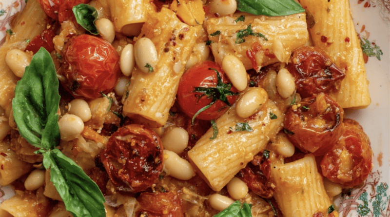 Burst Tomato Pasta with Garlic Confit