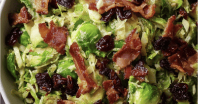 Brussels Sprouts with Bacon and Cranberries