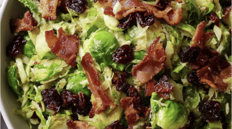 Brussels Sprouts with Bacon and Cranberries