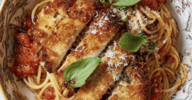 Parmesan Crusted Chicken Spaghetti