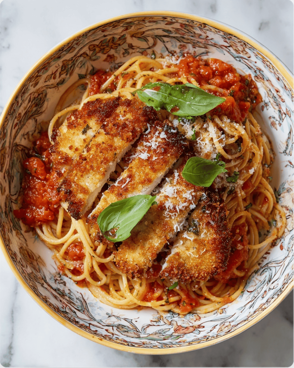 Chicken Spaghetti 1 Parmesan Crusted Chicken Spaghetti