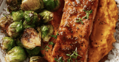 Maple Glazed Salmon with Sweet Potato Mash
