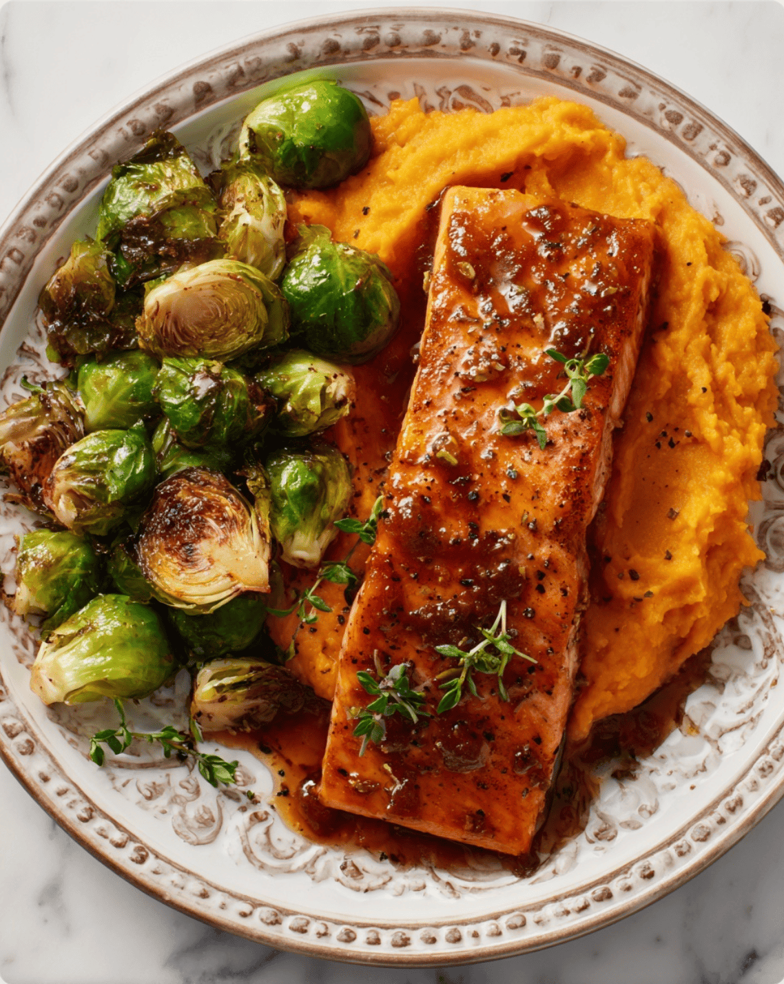 Maple Glazed Salmon with Sweet Potato Mash2 Maple Glazed Salmon with Sweet Potato Mash