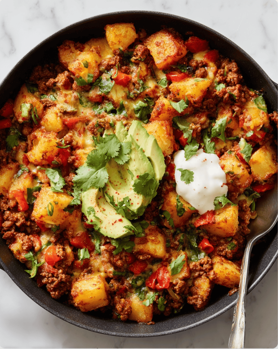 Mexican Beef and Potato Skillet3 Mexican Beef and Potato Skillet