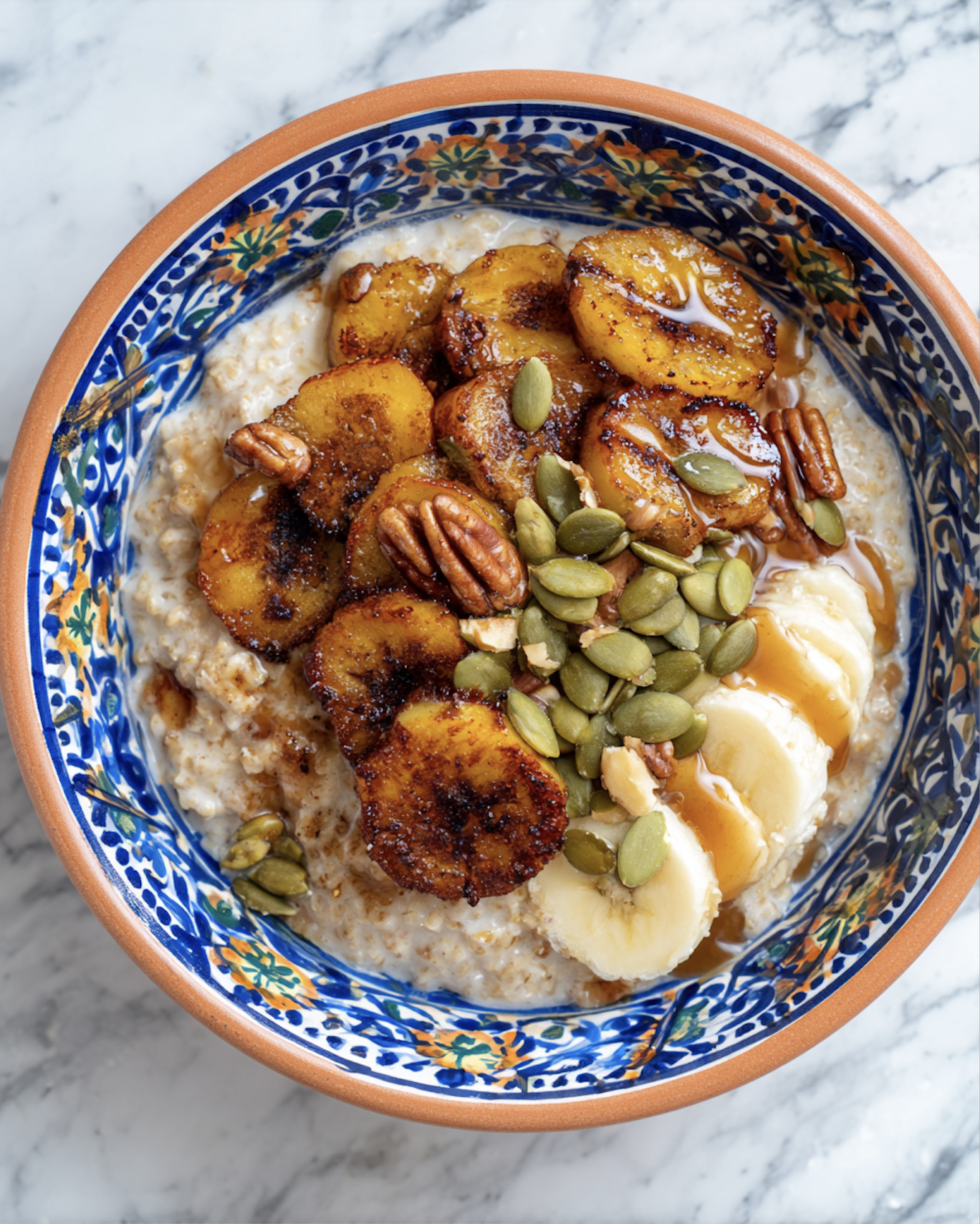 Pumpkin Oatmeal with Caramelized Banana Pumpkin Oatmeal with Caramelized Banana