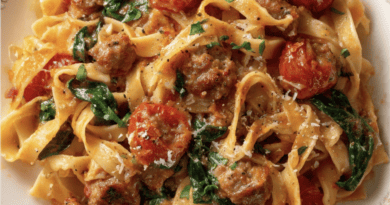 Creamy Sausage Tagliatelle