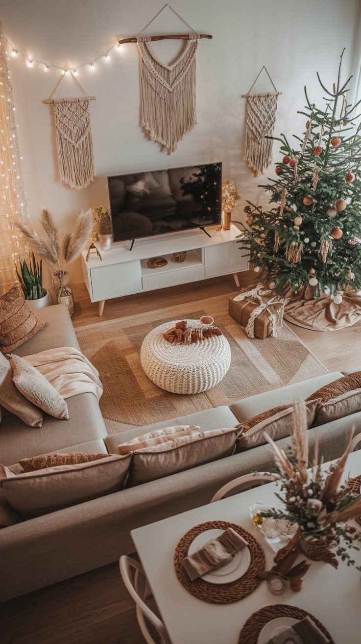 boho christmas1 Bohemian Christmas Decor Ideas