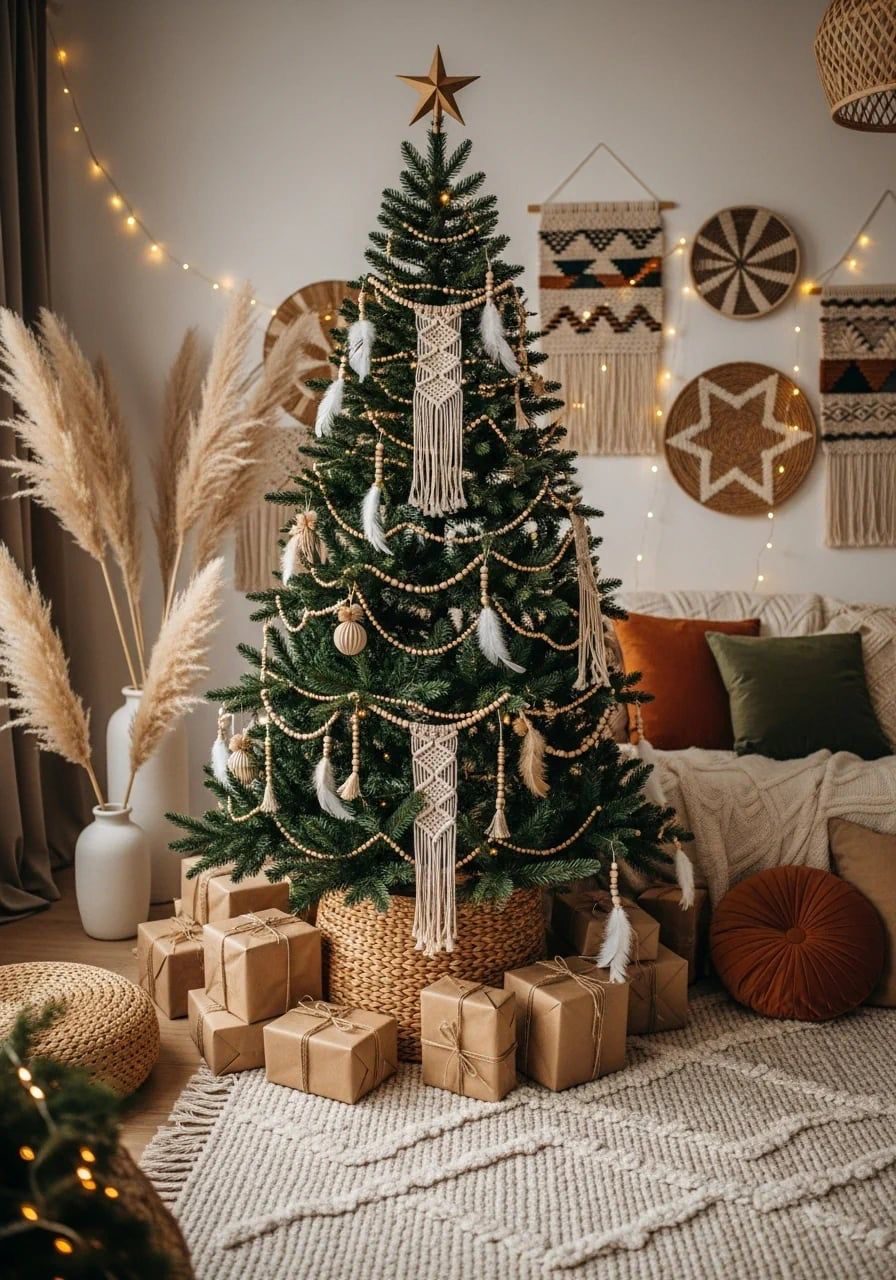boho christmas14 Bohemian Christmas Decor Ideas