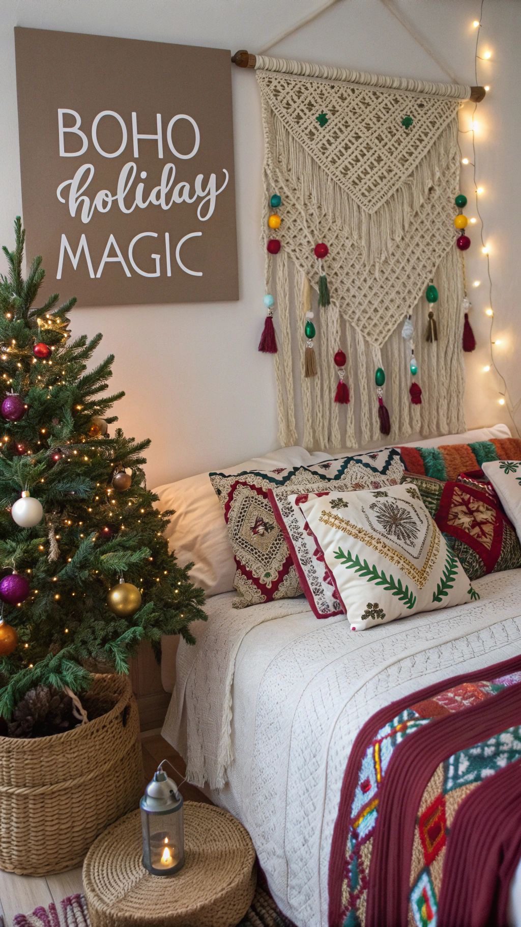 boho christmas21 Bohemian Christmas Decor Ideas