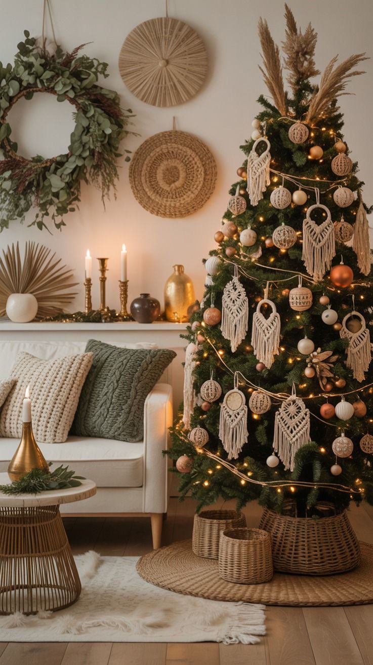 boho christmas3 Bohemian Christmas Decor Ideas