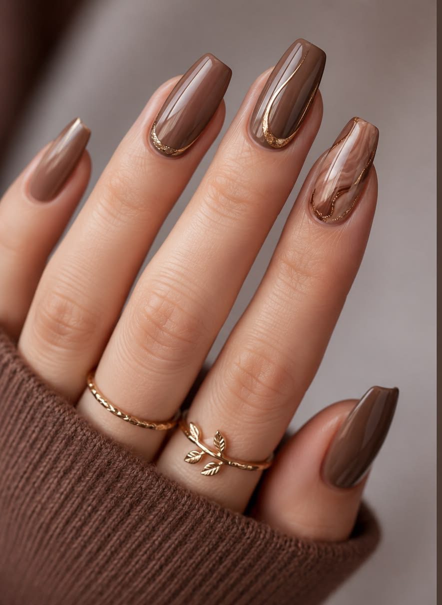 brown nail ideas14 Brown Nail Ideas