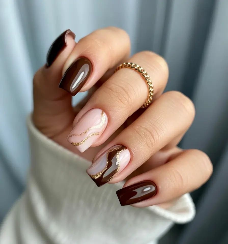 brown nail ideas22 Brown Nail Ideas