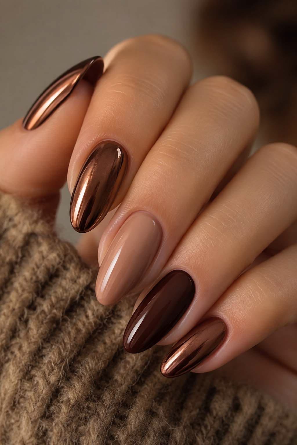 brown nail ideas30 Brown Nail Ideas
