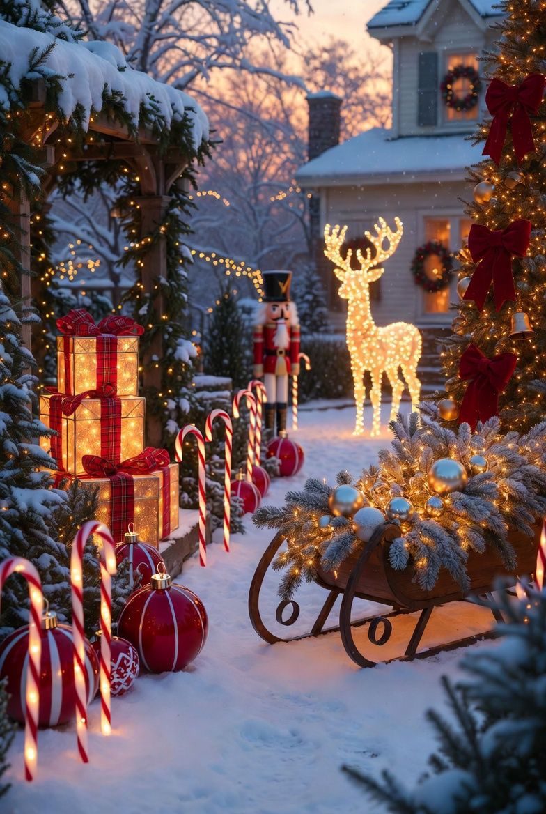 christmas outdoor light11 Christmas Outdoor Display Ideas