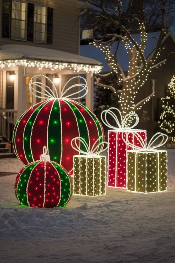 christmas outdoor light17 Christmas Outdoor Display Ideas