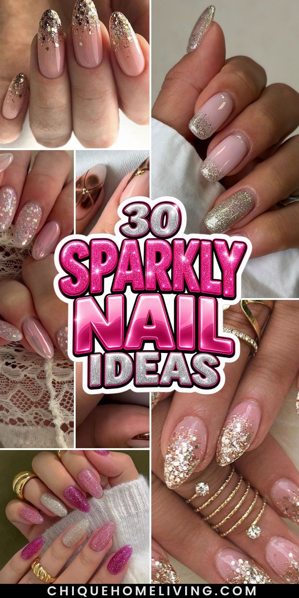 30 Glitter Nail Designs That Look Seriously Stunning 3 30 Glitter Nail Designs That Look Seriously Stunning gliitter nail ideas Glitter Nail Designs