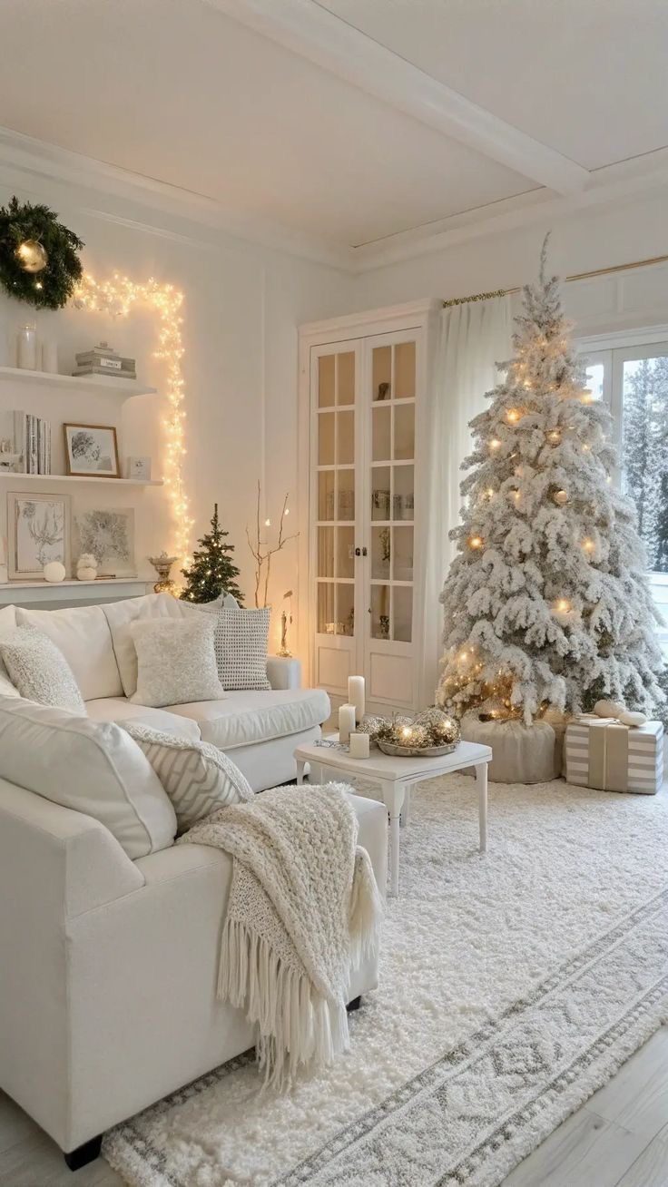 30 White Christmas Decor Ideas for a Winter Wonderland 75 30 White Christmas Decor Ideas for a Winter Wonderland white christmas decor17 White Christmas Decor Ideas