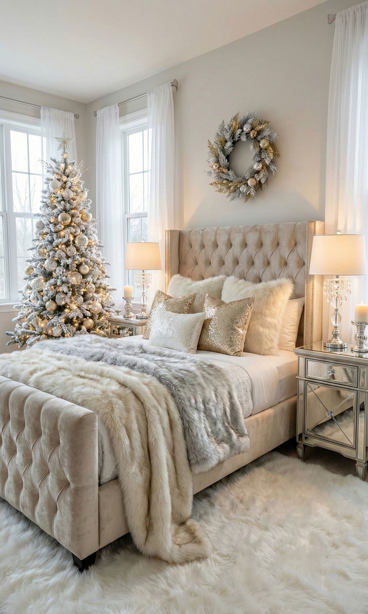 30 White Christmas Decor Ideas for a Winter Wonderland 80 30 White Christmas Decor Ideas for a Winter Wonderland white christmas decor22 White Christmas Decor Ideas