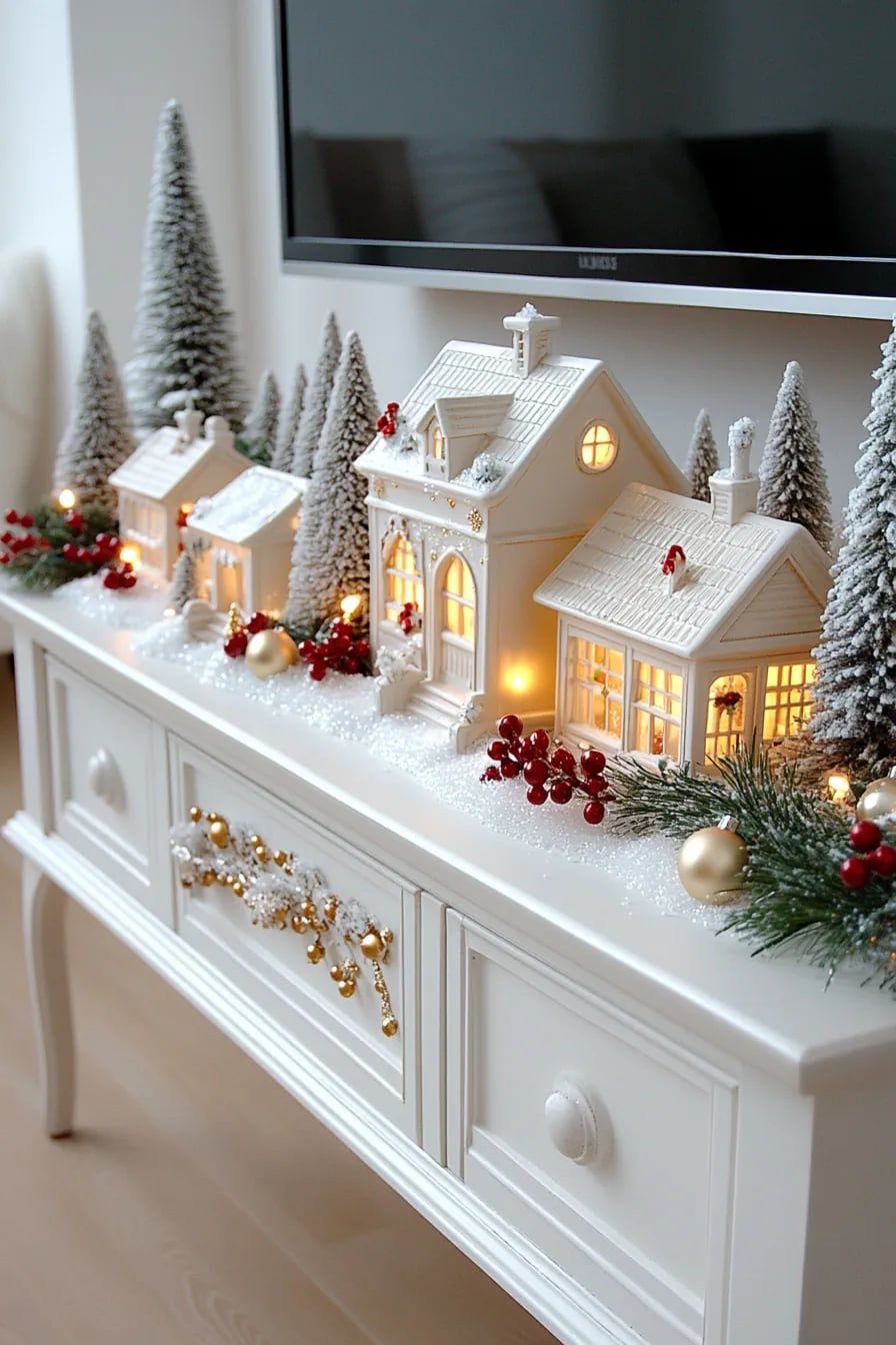 30 White Christmas Decor Ideas for a Winter Wonderland 87 30 White Christmas Decor Ideas for a Winter Wonderland white christmas decor29 White Christmas Decor Ideas