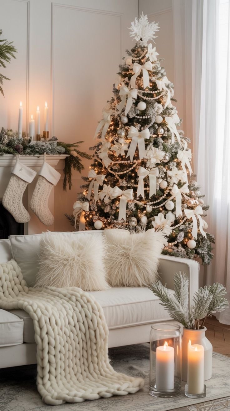 30 White Christmas Decor Ideas for a Winter Wonderland 61 30 White Christmas Decor Ideas for a Winter Wonderland white christmas decor3 White Christmas Decor Ideas