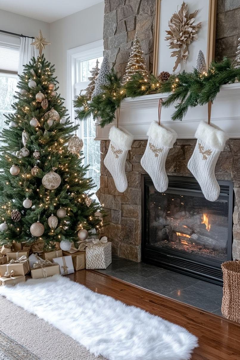 30 White Christmas Decor Ideas for a Winter Wonderland 62 30 White Christmas Decor Ideas for a Winter Wonderland white christmas decor4 White Christmas Decor Ideas