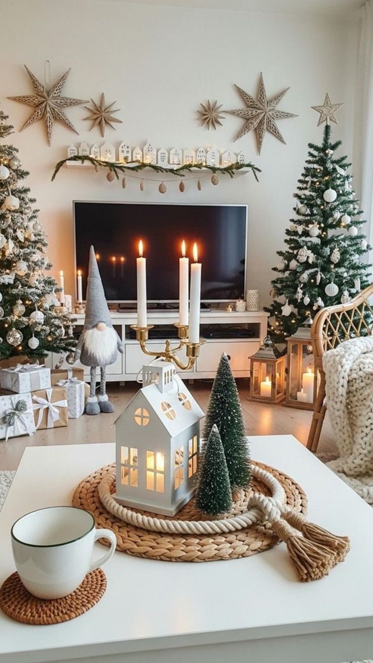 30 White Christmas Decor Ideas for a Winter Wonderland 64 30 White Christmas Decor Ideas for a Winter Wonderland white christmas decor6 White Christmas Decor Ideas