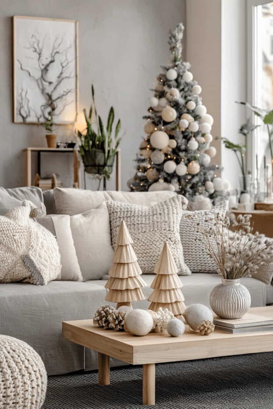 30 White Christmas Decor Ideas for a Winter Wonderland 66 30 White Christmas Decor Ideas for a Winter Wonderland white christmas decor8 White Christmas Decor Ideas