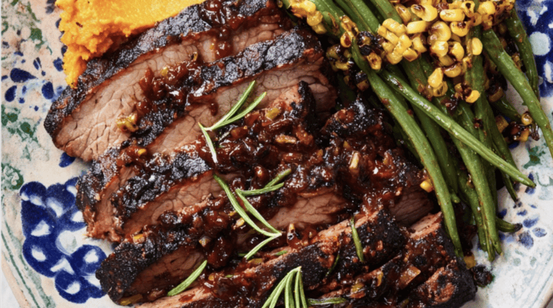 BBQ Beef Brisket with Sweet Potato Mash