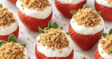 Easy Cheesecake Stuffed Strawberries