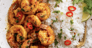 Chili Lime Butter Shrimp with Coconut Rice