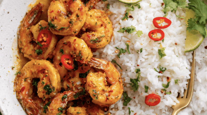 Chili Lime Butter Shrimp with Coconut Rice5