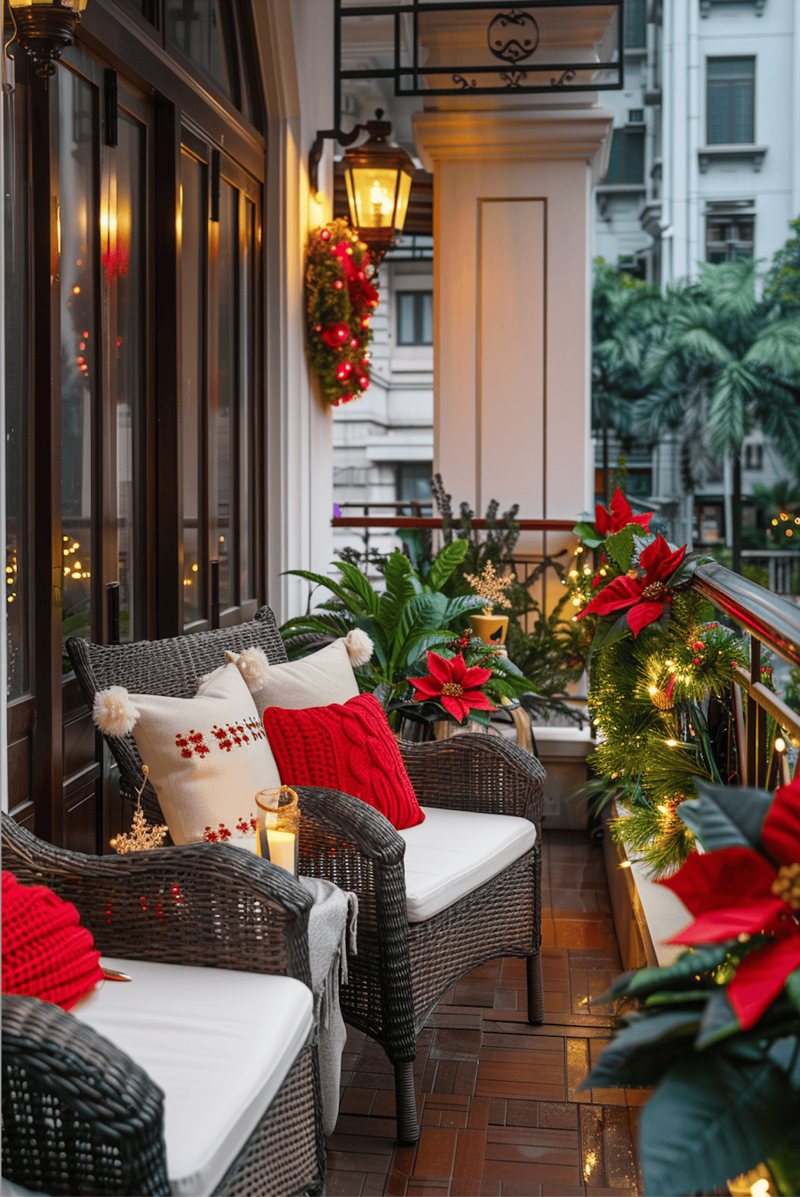 Christmas Balcony Ideas11 Christmas Balcony Ideas