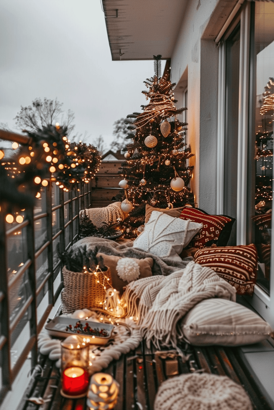 Christmas Balcony Ideas12 Christmas Balcony Ideas