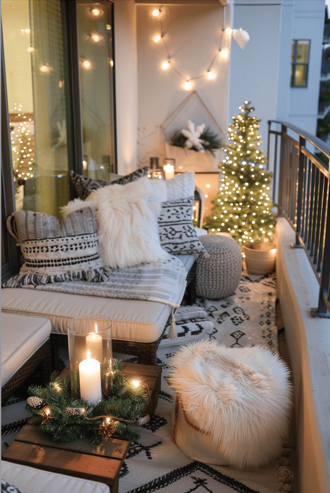 Christmas Balcony Ideas13 Christmas Balcony Ideas