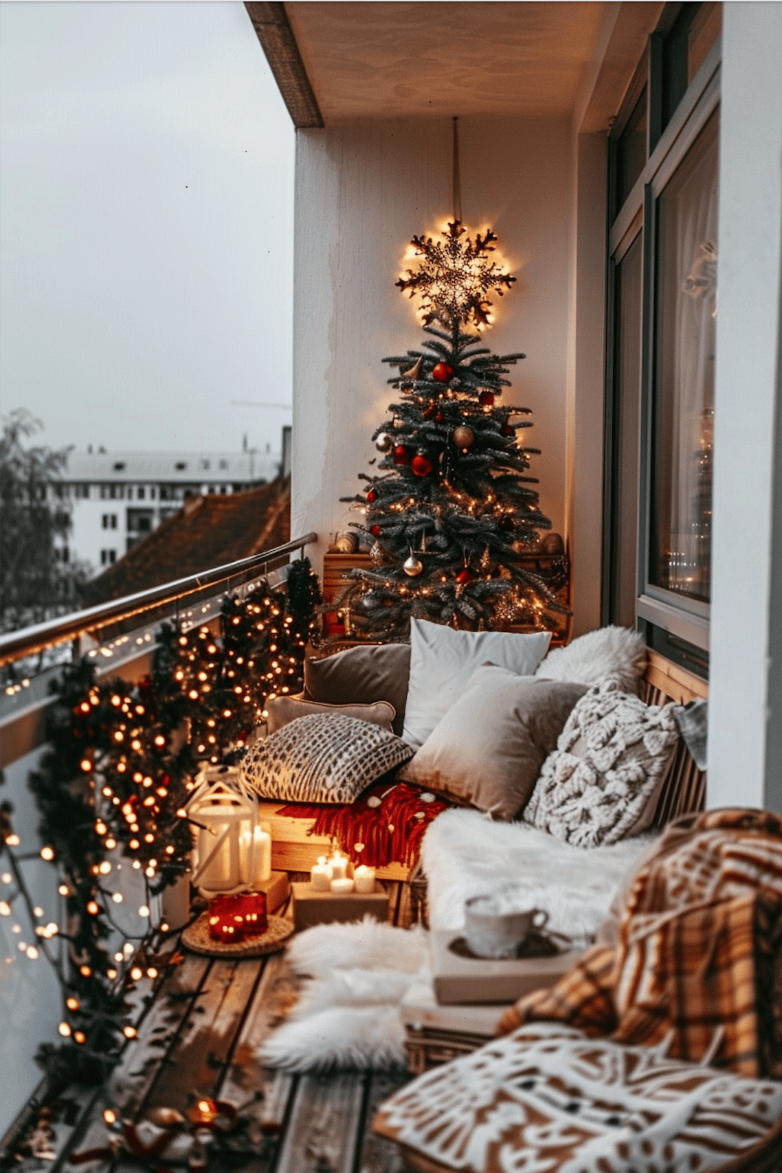 Christmas Balcony Ideas7 Christmas Balcony Ideas