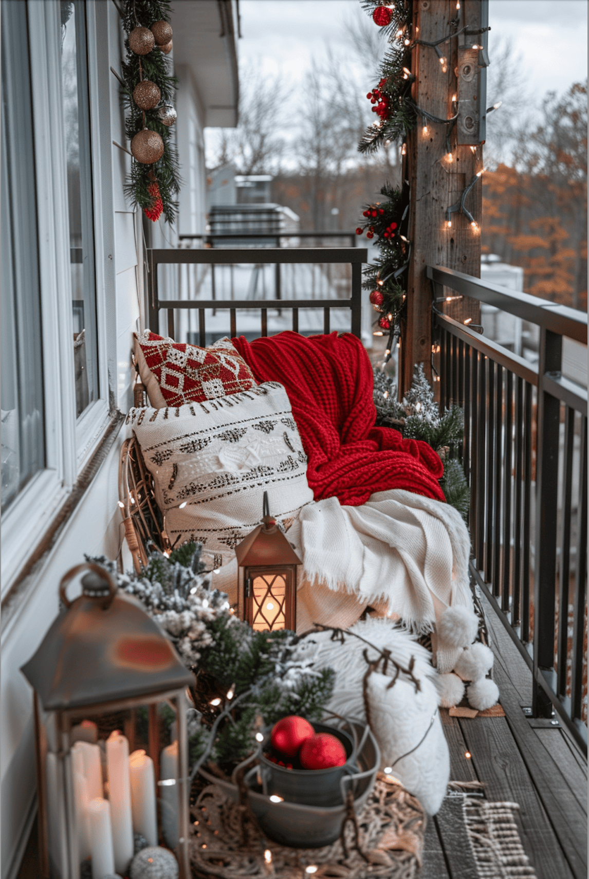 Christmas Balcony Ideas8 Christmas Balcony Ideas