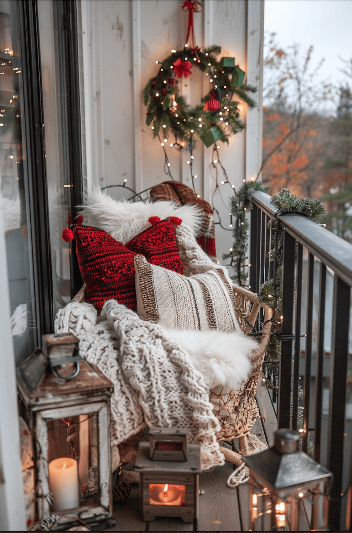 Christmas Balcony Ideas9 Christmas Balcony Ideas