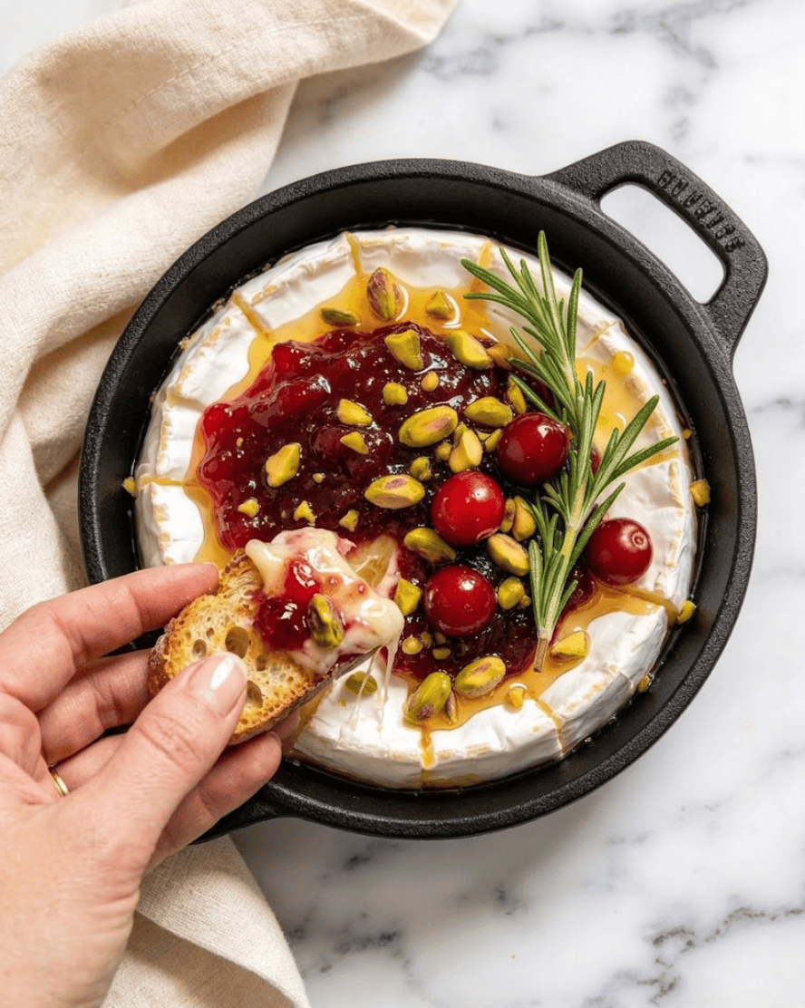 Cranberry Pistachio Baked Brie1 Cranberry Pistachio Baked Brie