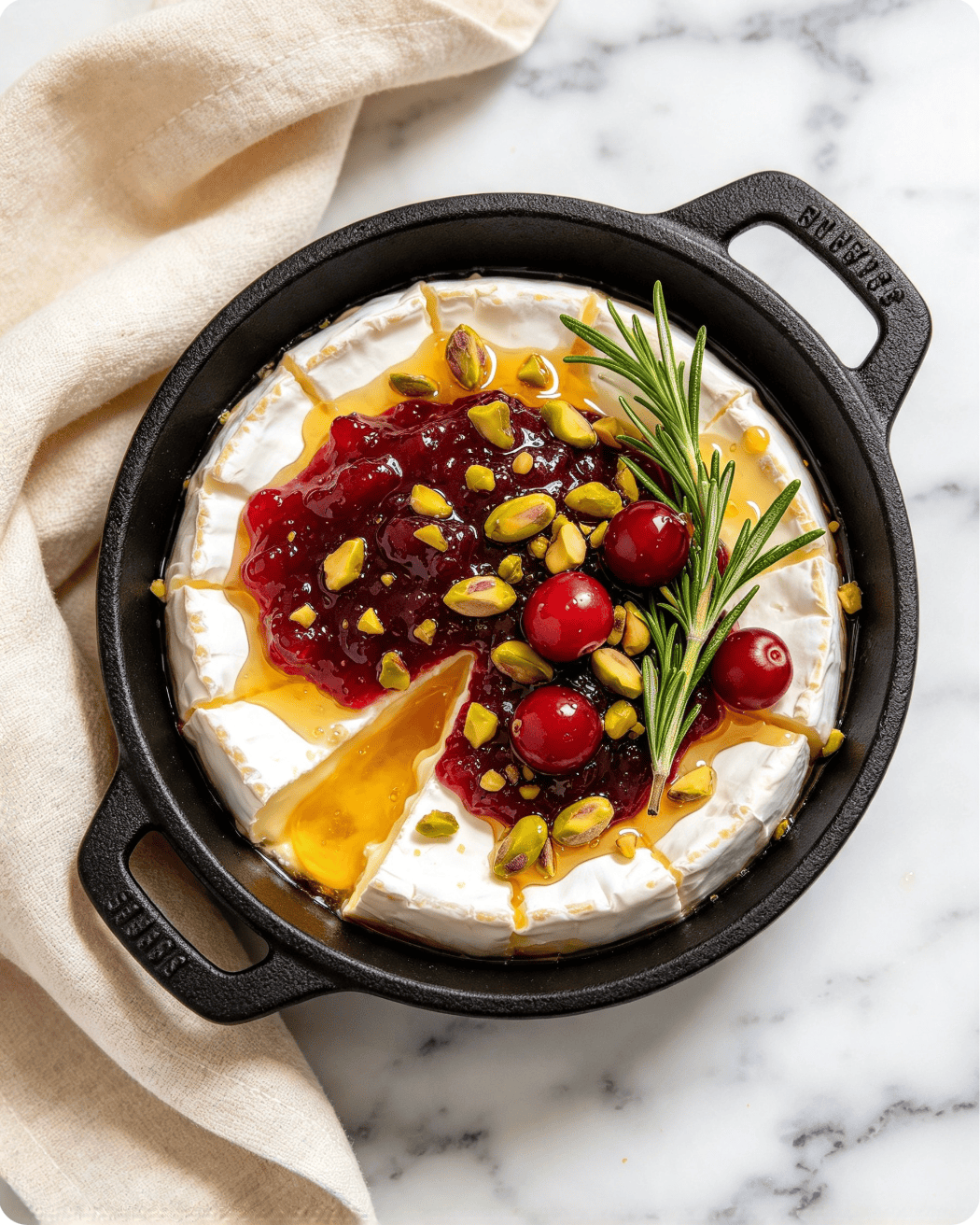 Cranberry Pistachio Baked Brie3 Cranberry Pistachio Baked Brie