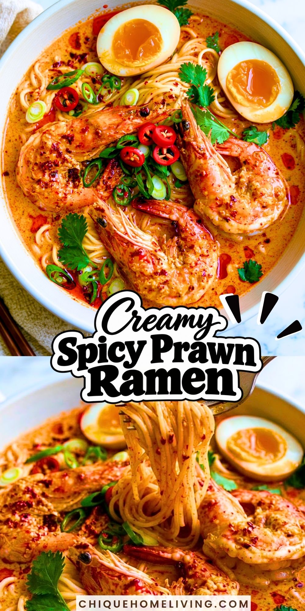 Creamy Spicy Prawn Ramen
