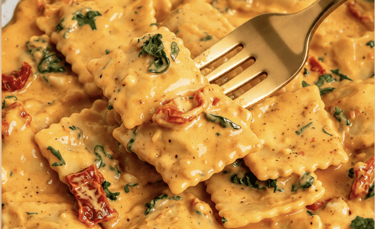 Creamy Tuscan Shrimp Ravioli