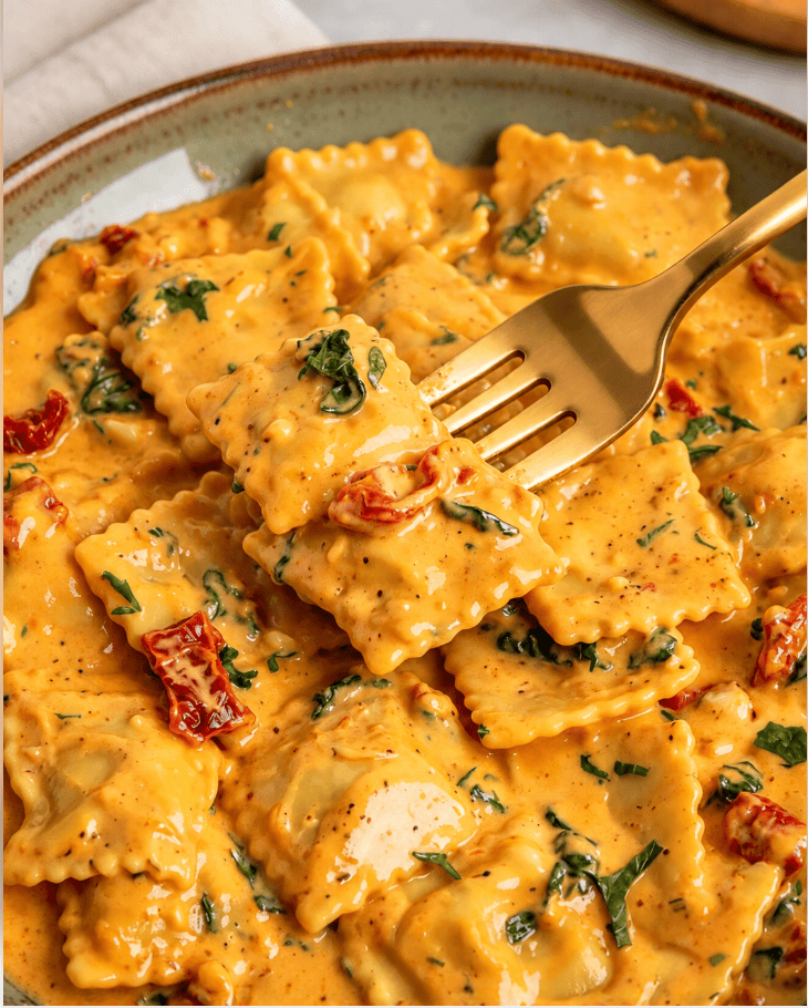 Creamy Tuscan Ravioli 5 Creamy Tuscan Ravioli Creamy Tuscan Shrimp Ravioli1 Creamy Tuscan Ravioli