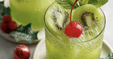 Grinch Apple Kiwi Mocktail