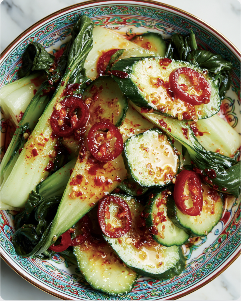 Korean-Style Spicy Bok Choy and Cucumber Salad 6 Korean-Style Spicy Bok Choy and Cucumber Salad Korean Style Spicy Bok Choy and Cucumber Salad2 Bok Choy and Cucumber Salad