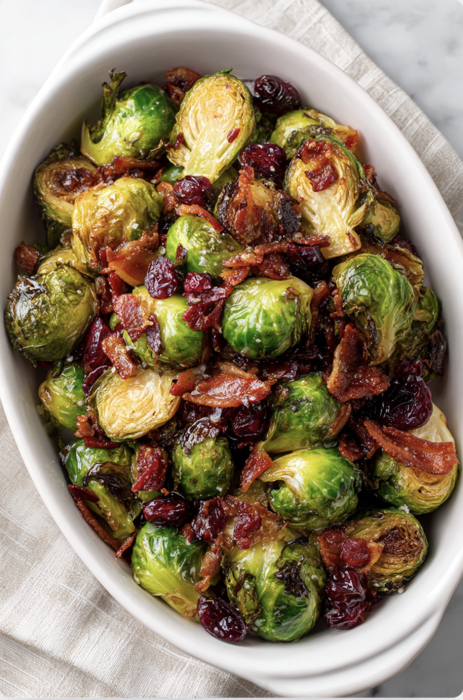 Maple Bacon Brussels Sprouts with Cranberries Maple Bacon Brussels Sprouts with Cranberries
