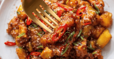Orange Chili Chicken and Crispy Potatoes